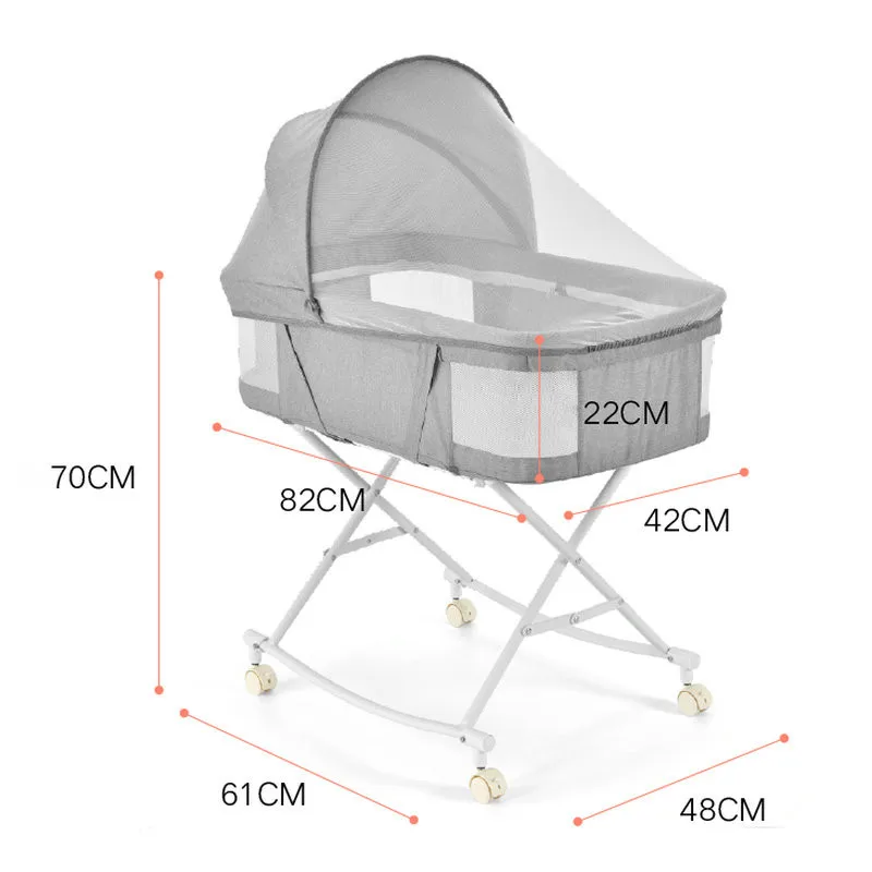 Cuna agitadora plegable para recién nacido – Cama portabebés móvil - imagen 4