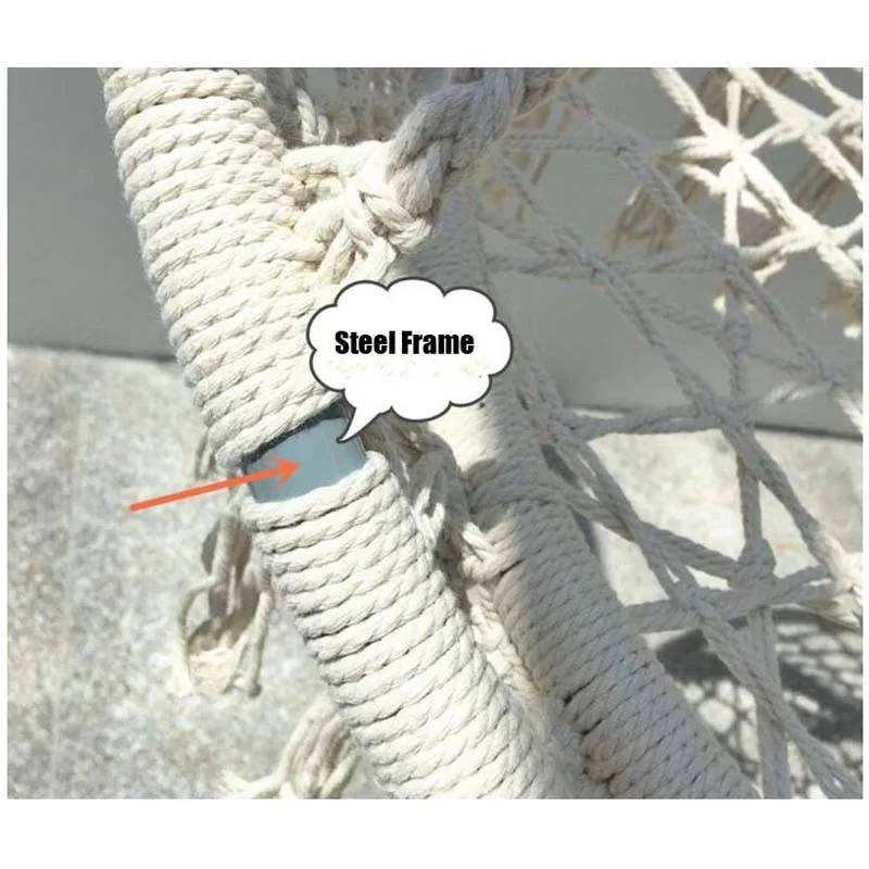 Columpio tipo hamaca, columpio colgante de macramé hecho a mano para interior, dormitorio, patio, jardín, capacidad de 230 libras - imagen 2