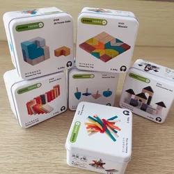 Rompecabezas madera 3D educativo bebés y niños – Caja viaje