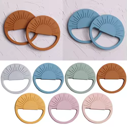 Mordedores de silicona para bebé, anillo de dentición para roedores, juguete calmante para el dolor, mordedor Natural para dejar de chupar, 1 unidad