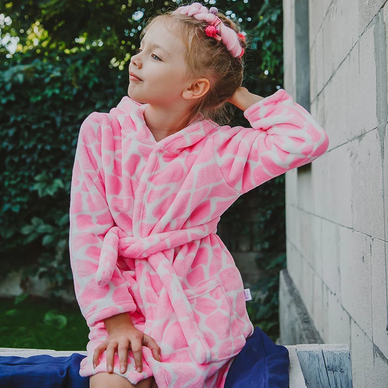 Pijama de franela con capucha para niños – Bata suave invierno - imagen 5