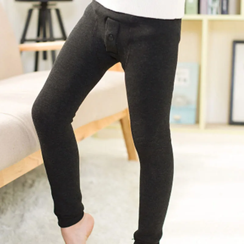 Leggings térmicos largos para niños, ropa interior de terciopelo grueso, pantalones cálidos, antifrío, 2 colores, Otoño e Invierno - imagen 5