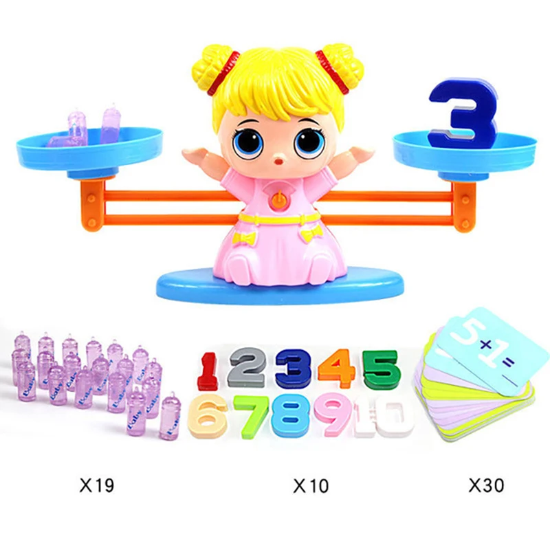 Balanza de equilibrio mono Montessori – Juguete educativo de números y colores - imagen 4