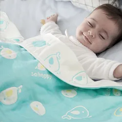 Manta muselina de algodón orgánico para bebés – gasa de seis capas