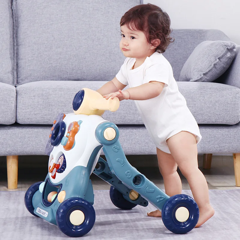 Andador multifunción 3 en 1 para bebé, coche de equilibrio, bicicleta, carrito de cuatro ruedas para niños pequeños, juguetes de aprendizaje ajustables y estables para caminar - imagen 2