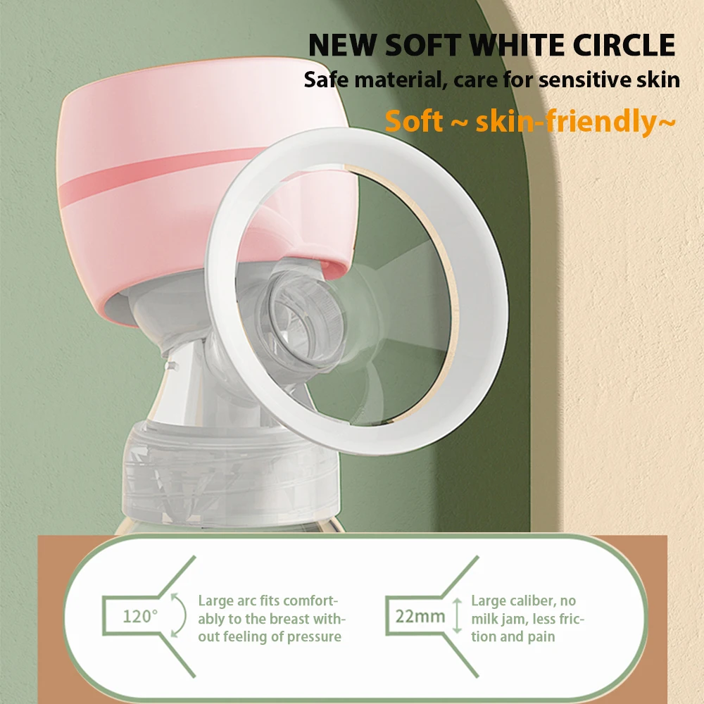 Extractor de leche eléctrico portátil, Extractor de leche portátil silencioso, recargable por USB, ordeñador automático, comodidad para amamantar, sin BPA - imagen 3