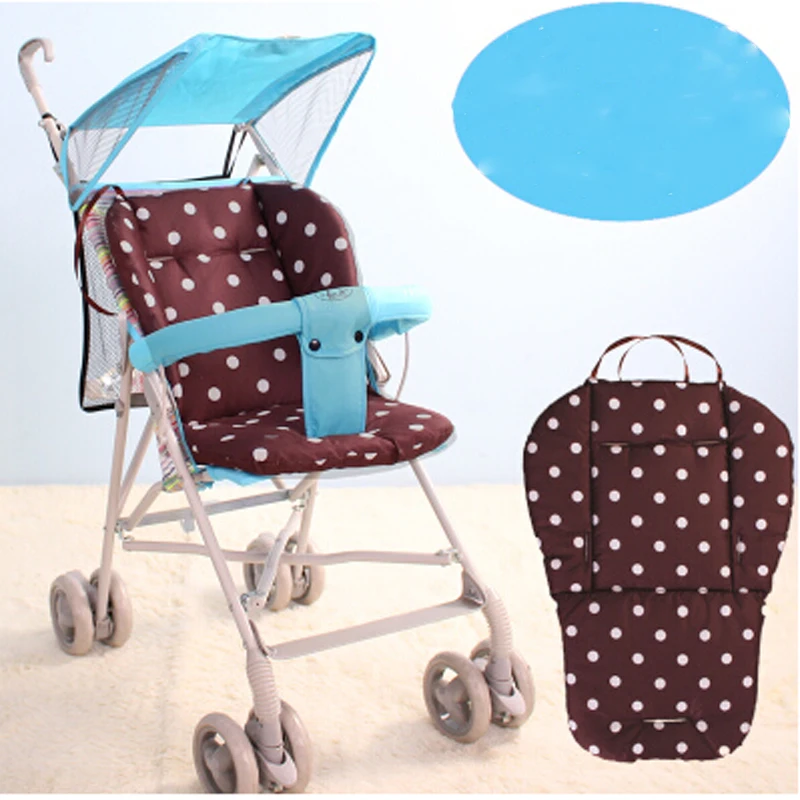 Almohadilla de asiento coche para bebé, funda algodón cómoda cochecito cojín colchón, 5 colores opcionales - imagen 3