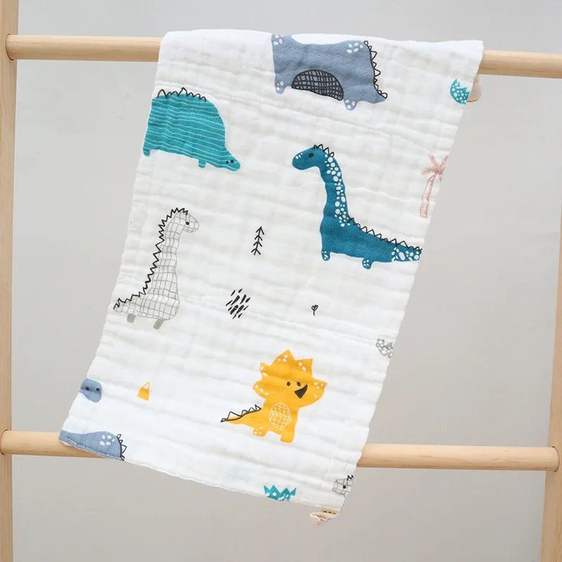 5 uds 6 capas de alta densidad 100% algodón Clase A pañuelo para bebé patrón de frutas 25*50cm muselina algodón toalla facial infantil - imagen 5