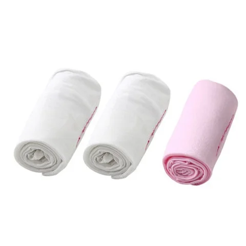 2pcs white 1pcs pink