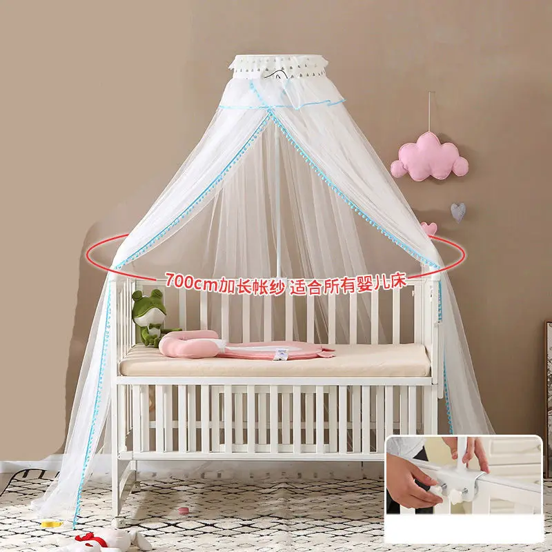 Mosquitera ajustable para cuna de bebé y niño con soporte, redes de tienda de campaña de estilo moderno de princesa para decoración de cama de niños, habitacion B - imagen 3