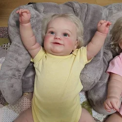 Muñeca reborn gemelos realista con pelo enraizado y cuerpo suave