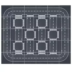 Placas LEGO compatibles – Base curva y recta para ciudad