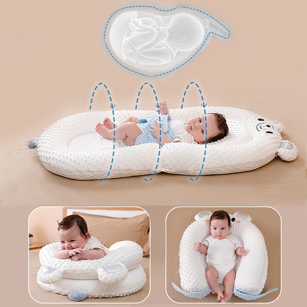 Nido de bebé de algodón con base antisalto para dormir - imagen 4