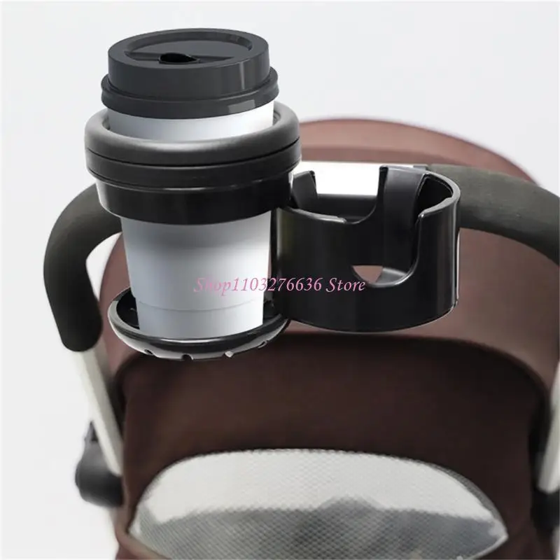R6FD Portavasos para Cochecito Portavasos para Portavasos Universal 2 en 1 para 2 Tazas - imagen 4