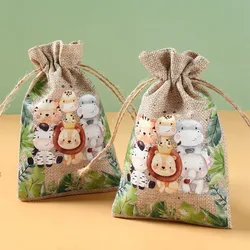 Bolsas de regalo animales selva Safari para fiesta infantil