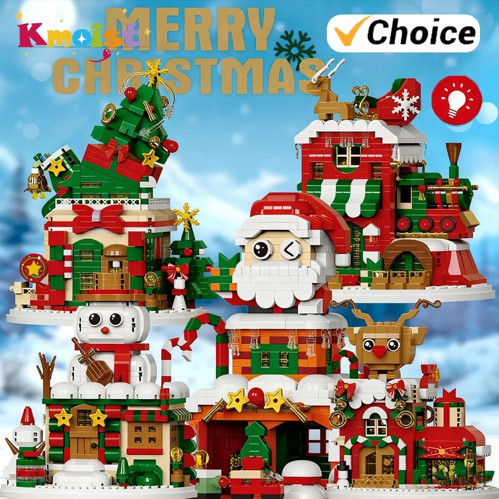 Bloques de construcción de Navidad: puzzle de reno y Papá Noel - imagen 2