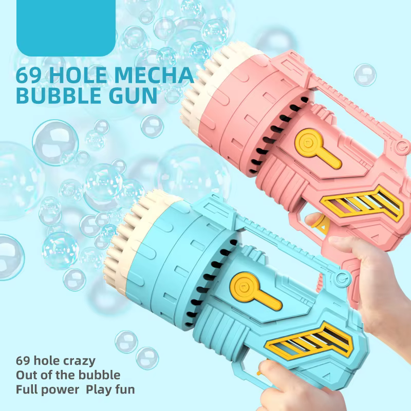 Pistola de burbujas automática con luz para niños – Juguete de verano - imagen 3