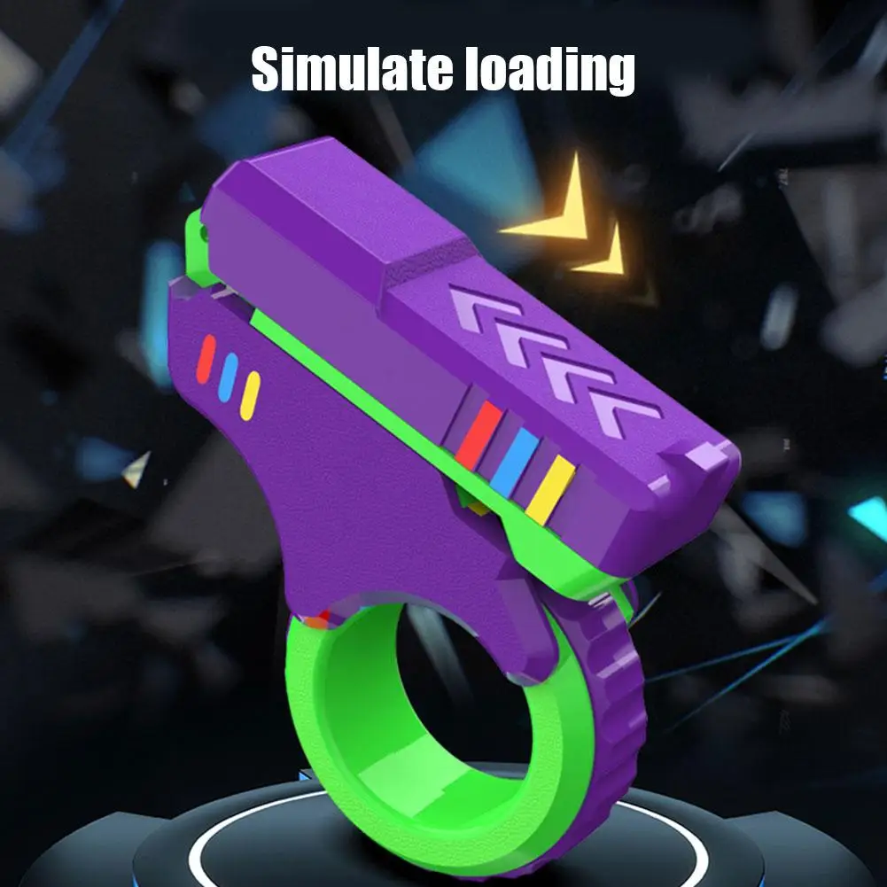 Deslizadores de dedo giratorios Fidget Toy Oficina alivio de presión deslizador trinquete dedo Fidget 3D impreso Fidegt ToysFingertip texturizado - imagen 5