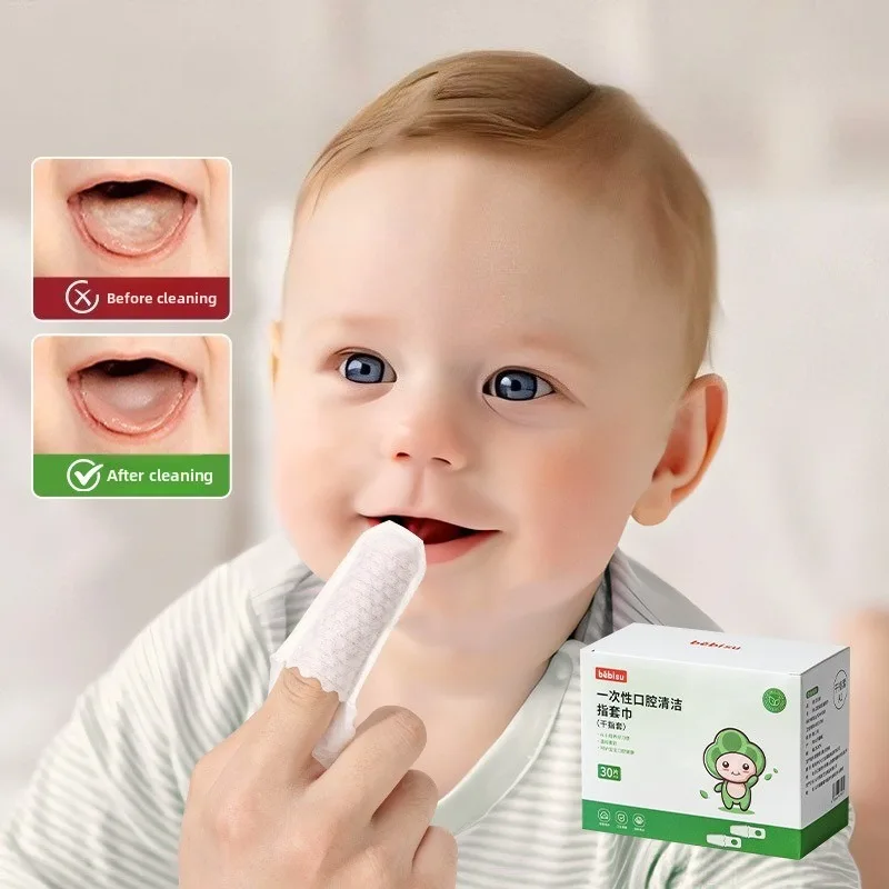 Limpiador bucal para bebés, cepillo para dientes de bebé, gasa para recién nacidos, cunas para los dedos, lavado desechable para bebés, limpieza con revestimiento de lengua, buenos artículos - imagen 2