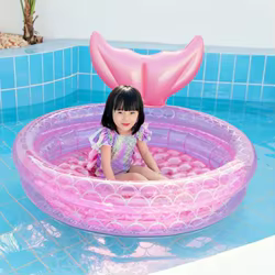 Juguetes inflables para el hogar de verano, piscina de sirena para niños, flotador Circular para piscina al aire libre, cojín de aire inflable, lavabo de ducha