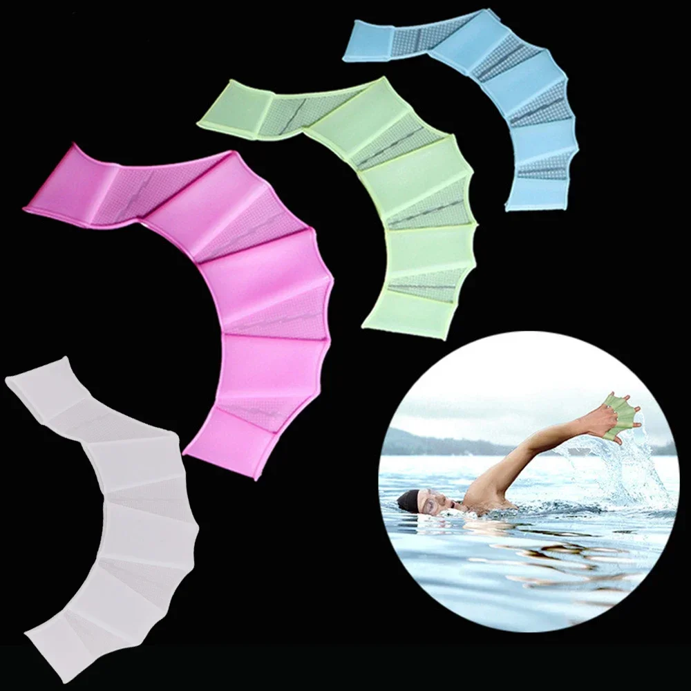 Aletas de silicona para natación con guantes de entrenamiento - imagen 4