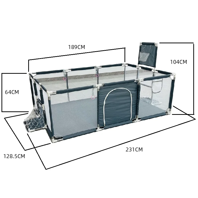 Parque infantil IMBABY para niños, parque infantil interior, barrera protectora de seguridad, parque infantil deportivo grande para piscina seca para niños - imagen 5