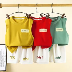Conjunto deportivo de verano niño: chaleco sin mangas y short