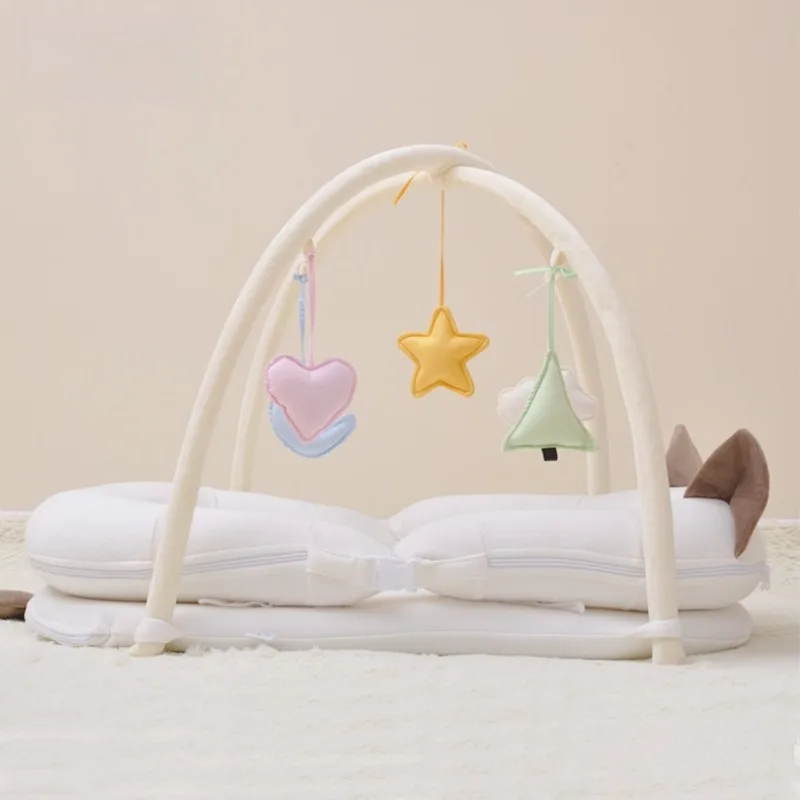 Cama plegable para bebé, tumbona para recién nacido, nido para dormir antisaliva con 5 °   Capa de algodón suave con diseño envolvente calmante inclinado portátil - imagen 4