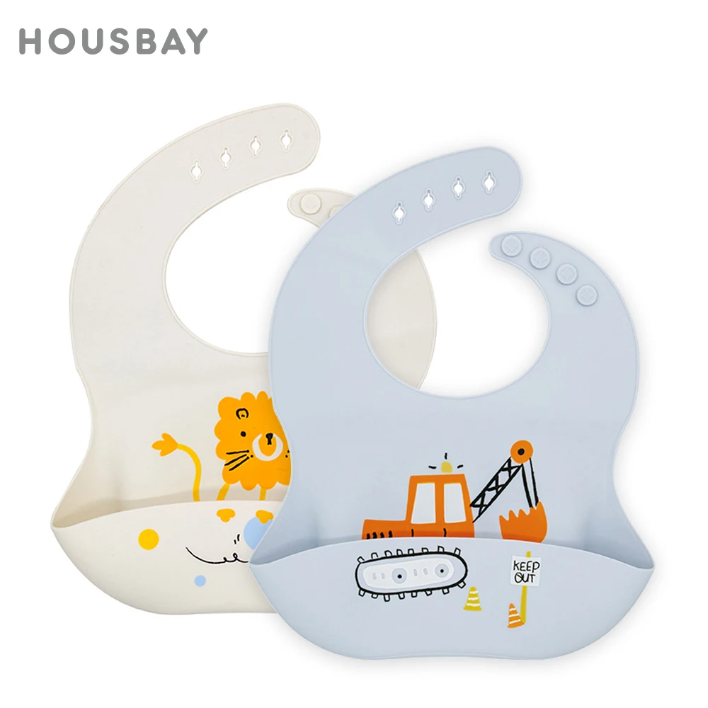 Babero impermeable silicone babeast – motivos infantiles