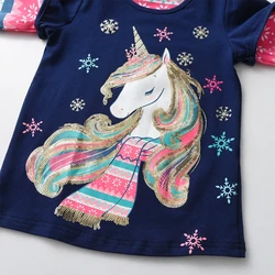 DXTON Camiseta rayas para niña – Ropa otoño cómoda