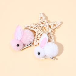 Pinzas conejito peluche para niña – Accesorios cabello Pascua
