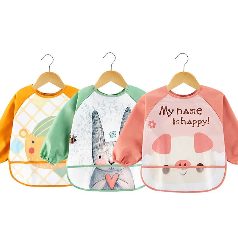 Baberos impermeables de manga larga para bebés y niños pequeños - imagen 5