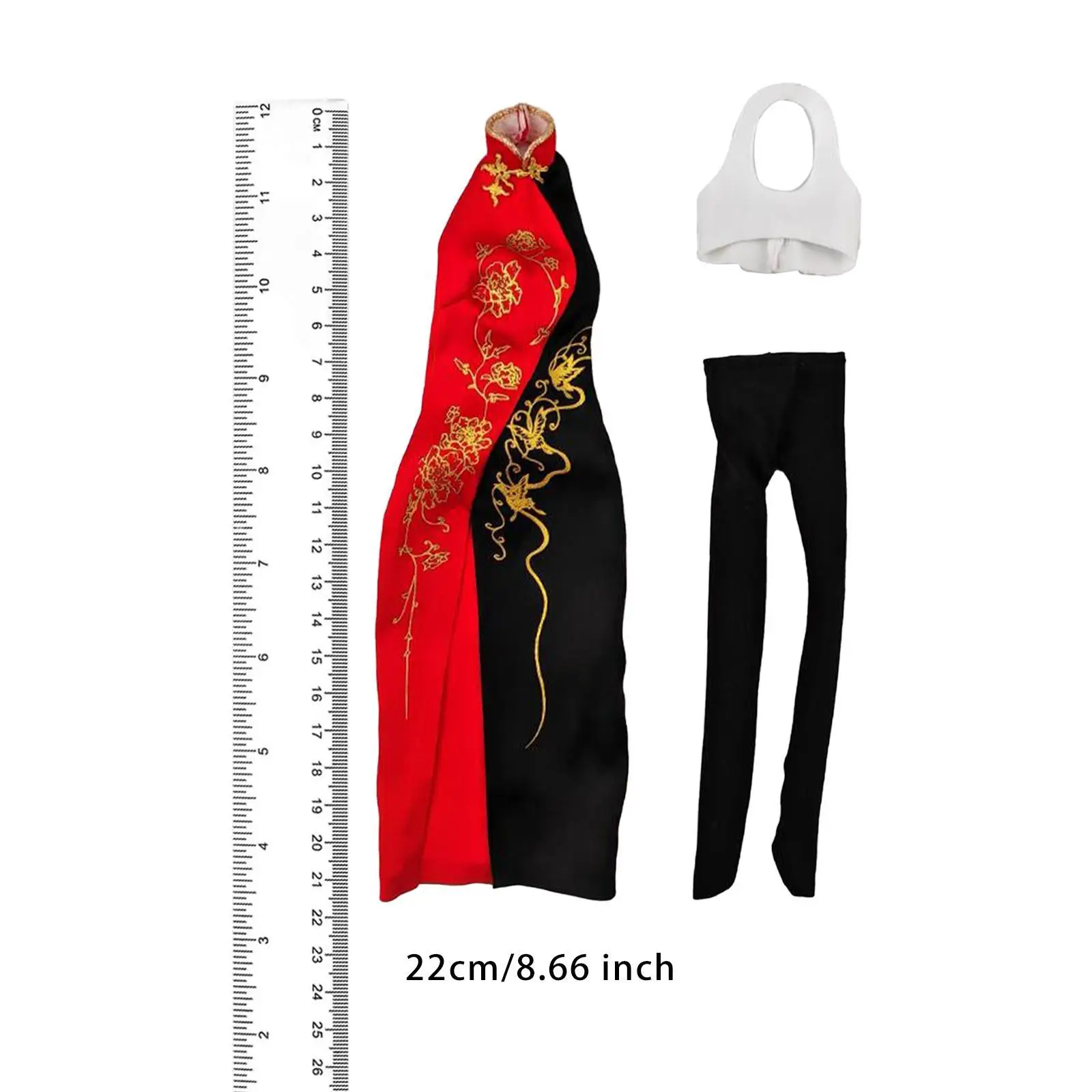 1/6 Scale Female Cheongsam Decoration Cloth Wear Resistant Easy to Use 1:6 1/6 Scale Female Cheongsam Decoration Cloth Wear Resistant Easy to Use 1:6