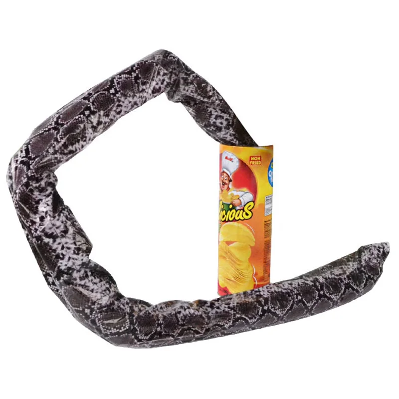 La serpiente de patatas fritas puede saltar al escenario, trucos de magia, juguete de serpiente de primavera, Día de los inocentes, fiesta de Halloween, bromas en lata, regalo de broma - imagen 5