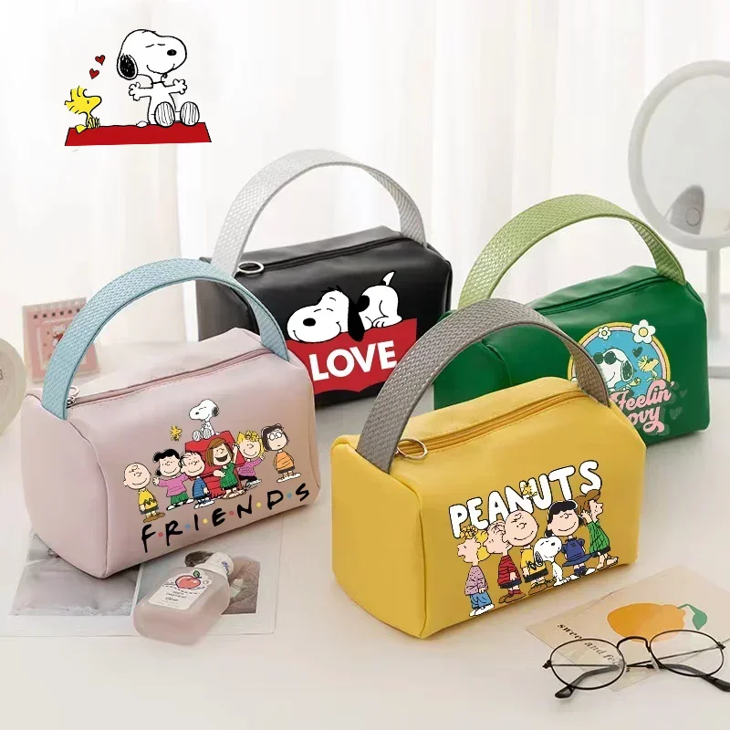 Snoopys, bolsa de maquillaje para mujer, bolsa de cosméticos, monedero, bolsa de almacenamiento de viaje, bolso de aseo de moda, estuche organizador, regalo Kawaii - imagen 2