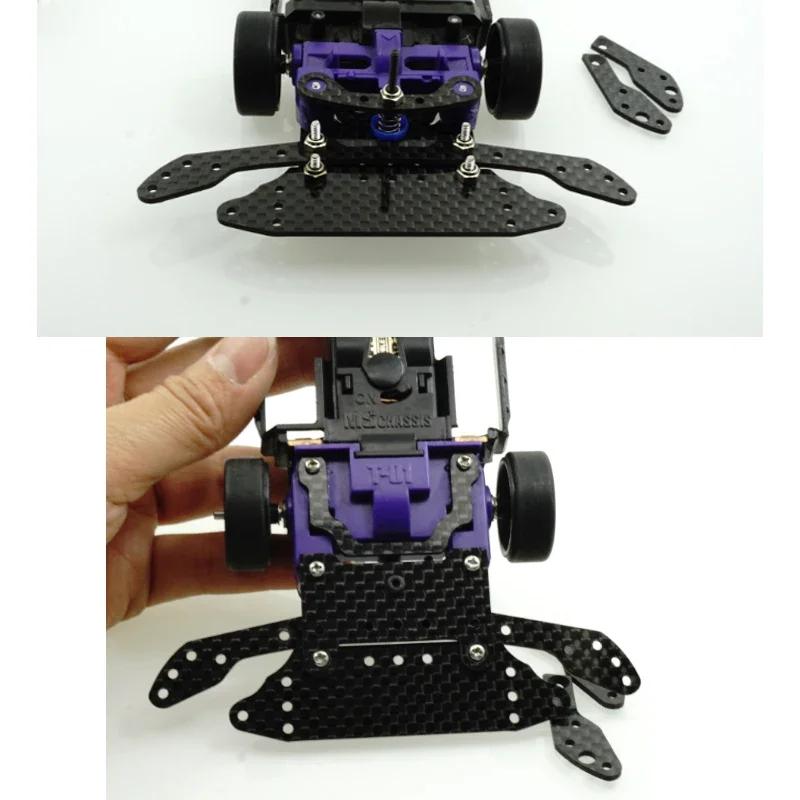 Mini 4wd karbon pivot seti salıncak balık araba parçaları MS şasi tam kaporta karbon arka tam fren geniş fren ayarı