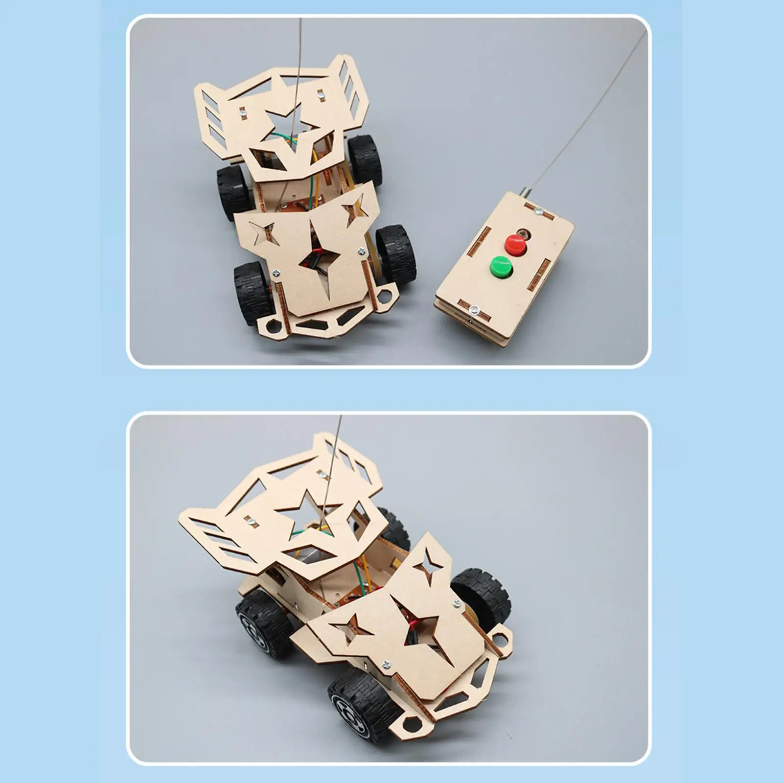 DIY Mini Remote Control Car Toy DIY Building Toy Classroom Teaching for Kids