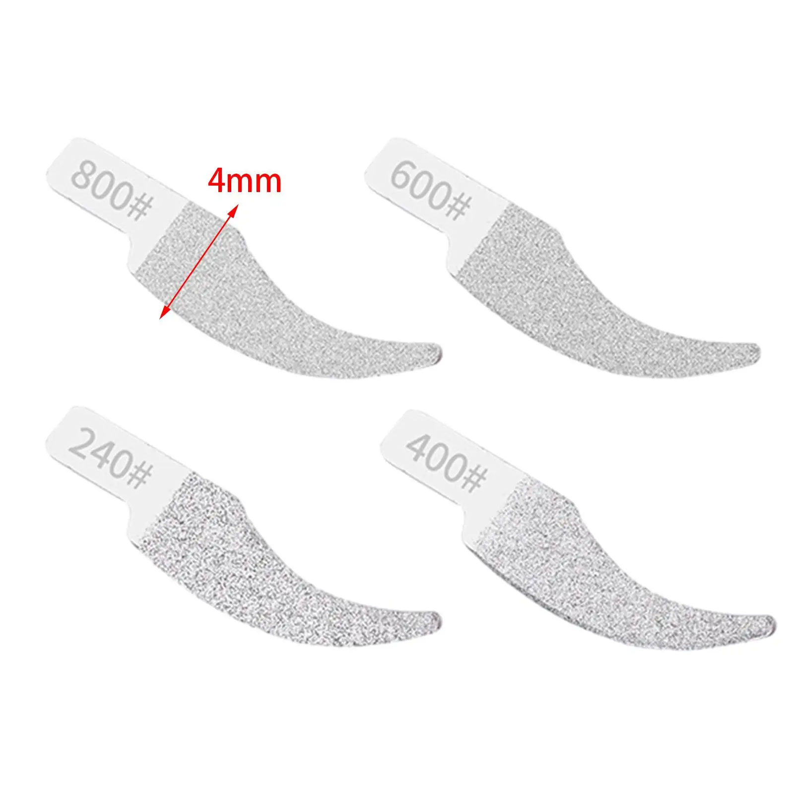 4Pcs Hobby Model Polishing Tools #240, #400, #600, #800 for Wood Resin Metal