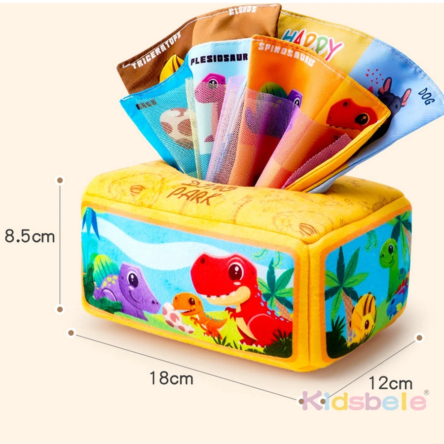 Caja de pañuelos sensorial Montessori para bebé - imagen 5