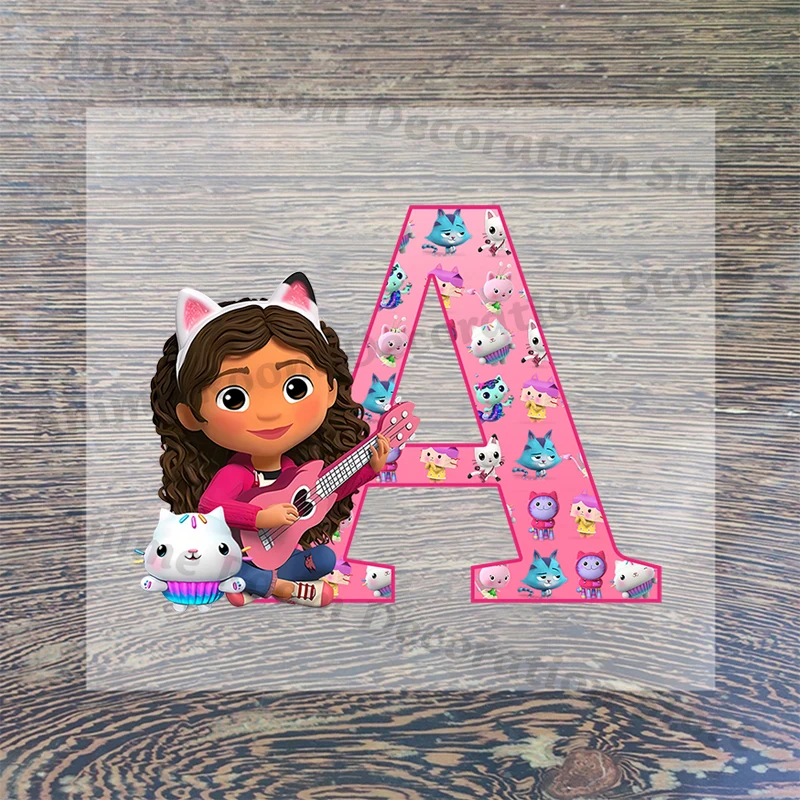 Casa de muñecas Gabby, parches para planchar para ropa, dibujos animados de Anime, Sudadera con capucha DIY, camisetas, parche de transferencia de calor, ropa, pegatina de vinilo personalizada - imagen 2