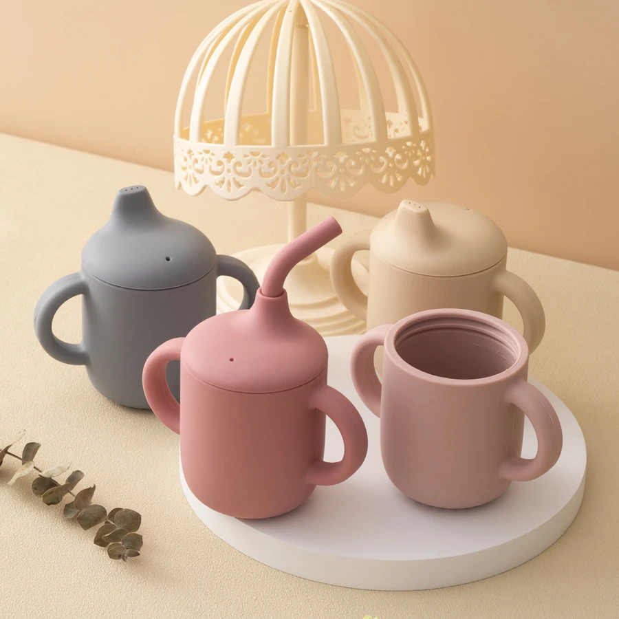 Vaso de aprendizaje de silicona para bebé – Sin BPA - imagen 4
