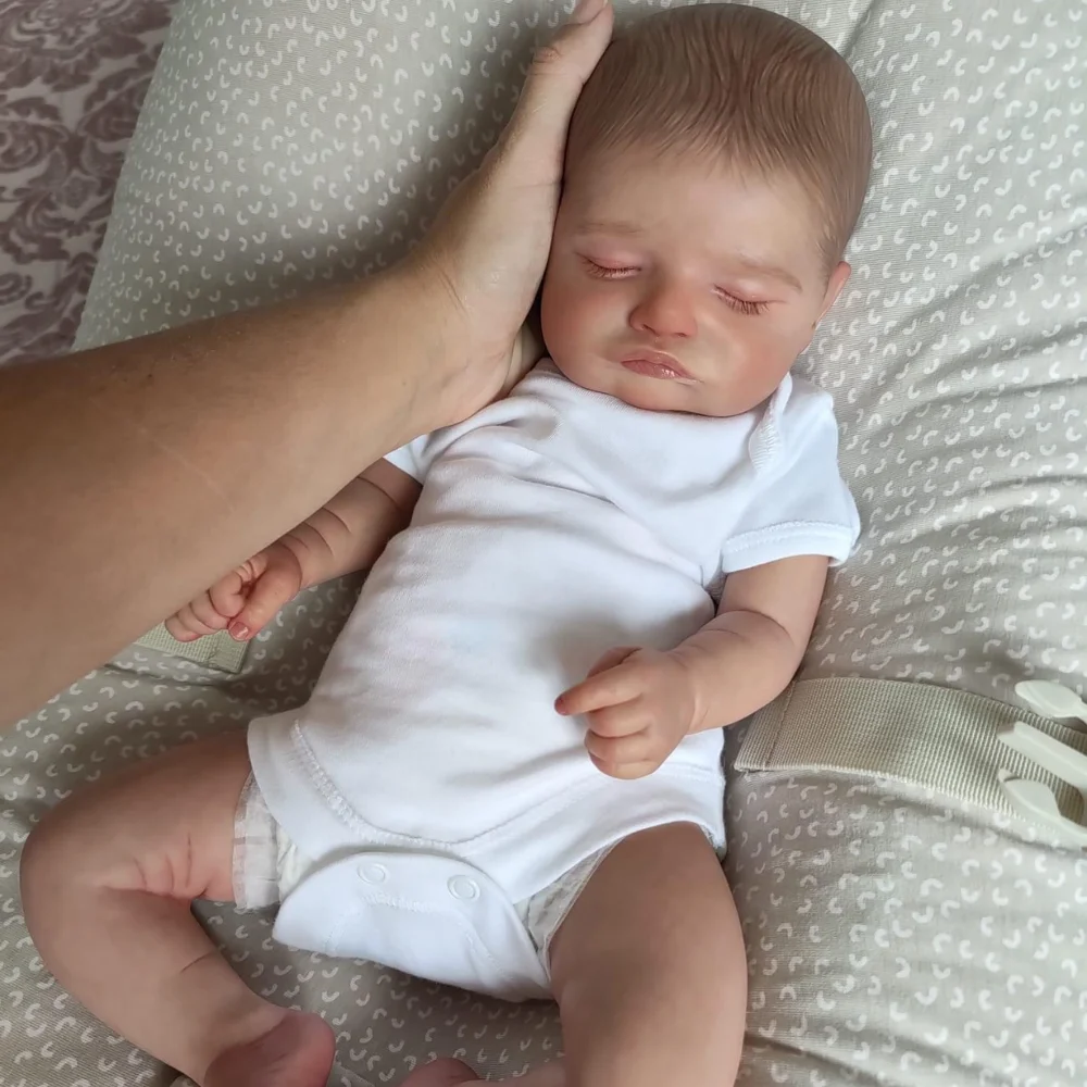 Muñeca Adorable Reborn Rosalie de 46CM, pelo pintado a mano para recién nacido, tono de piel pintado en 3D, venas visibles, regalo de Navidad - imagen 3