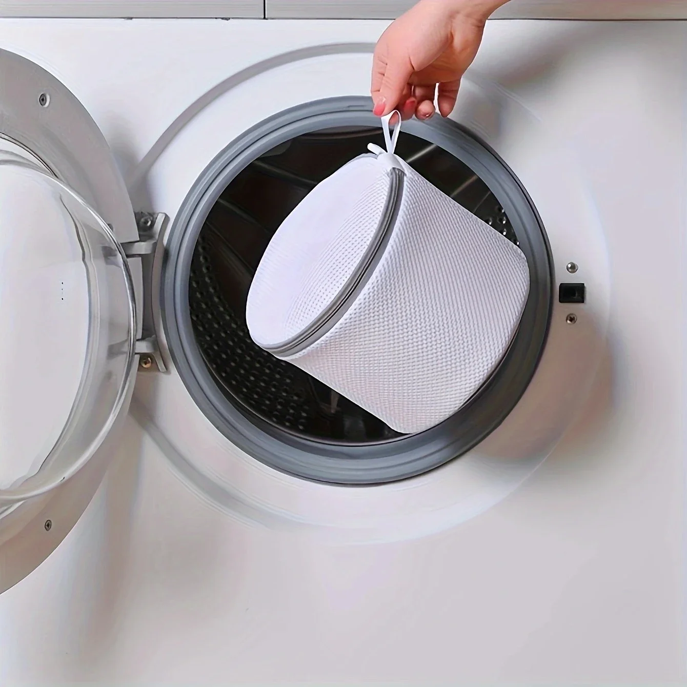 Versátil lencería lavado malla ropa ropa interior organizador bolsa de lavado zapatos, calcetines y sujetadores con cierre de cremallera, bolsa de lavandería - imagen 4