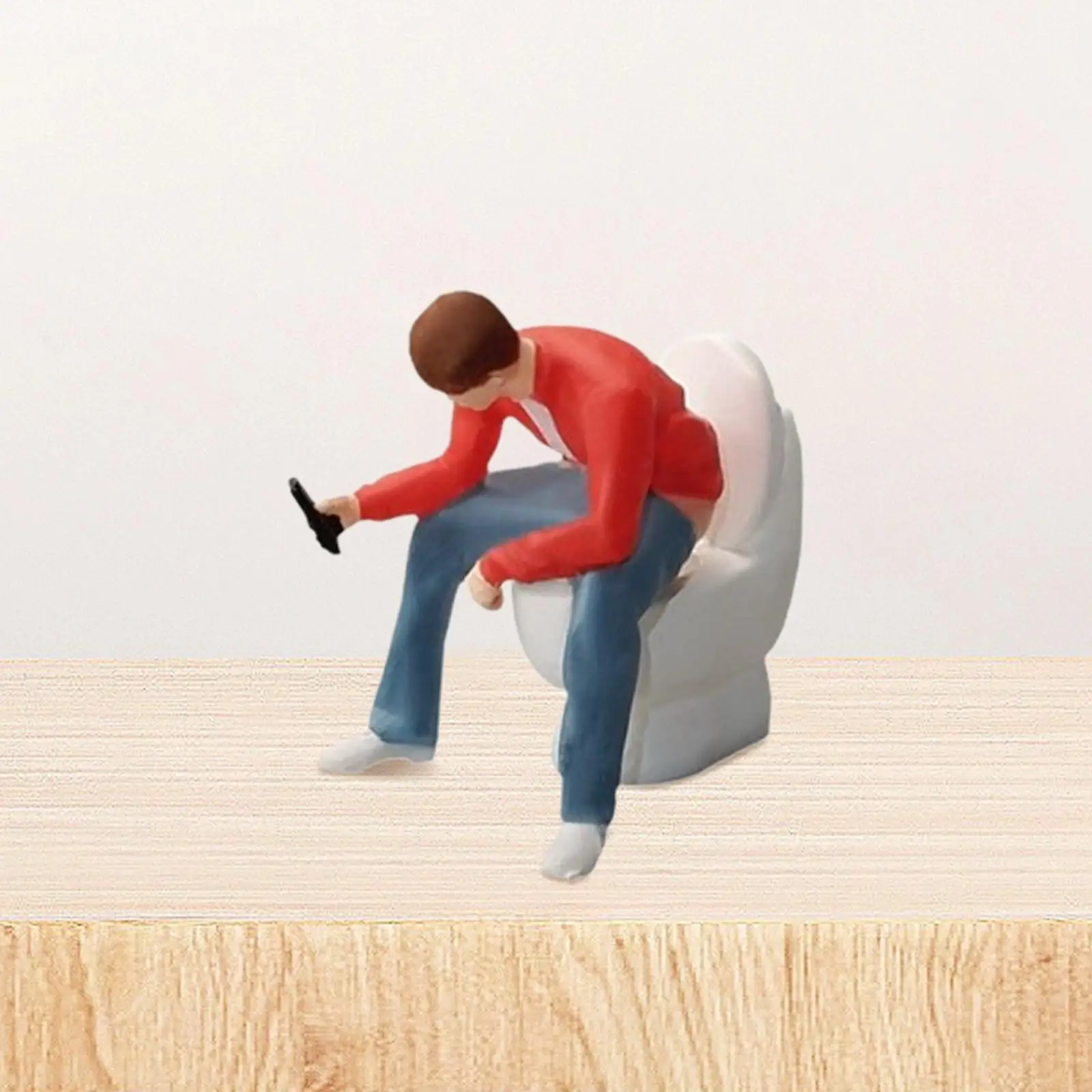1/64 Mini Toilet Toy Miniature Toilet Model for Miniature Scene DIY Projects