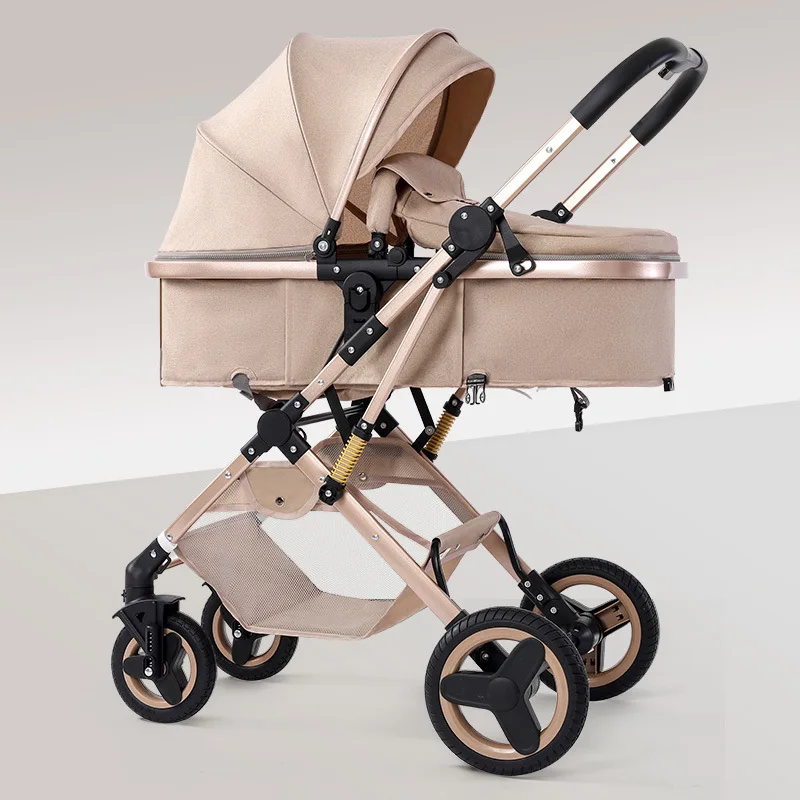 Cochecito reversible plegable cuatro ruedas con respaldo reclinable - imagen 5