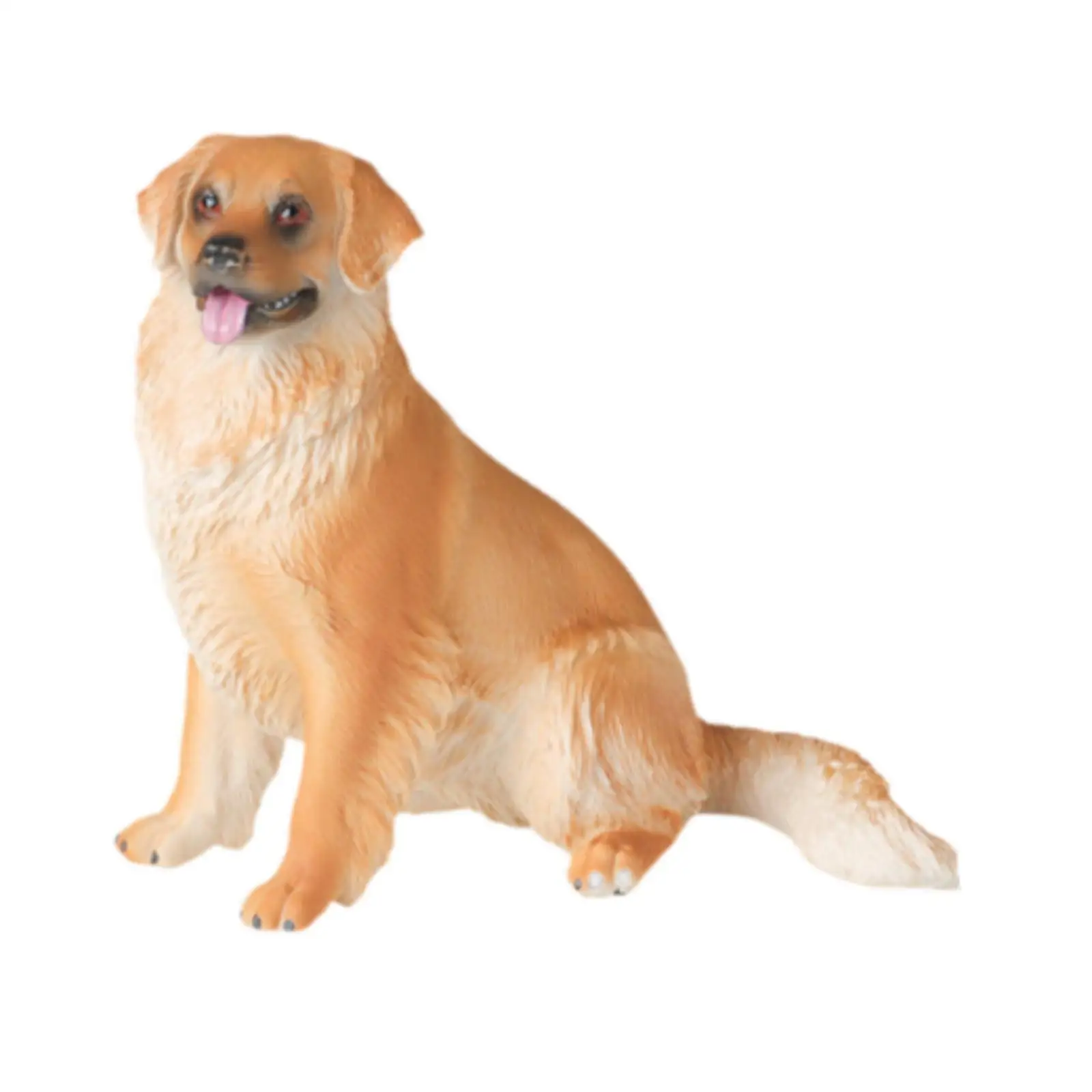 Realistic Dog Figurine Animal Toy Miniature Toys Home Car Decoration Sculpture Gifts Model Ornament Collectible Dog Statue