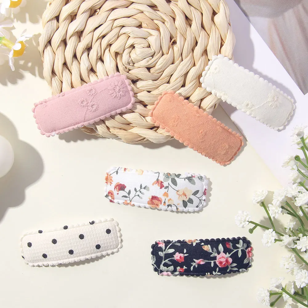 Pinzas de tela con flores para el cabello niñas - imagen 3