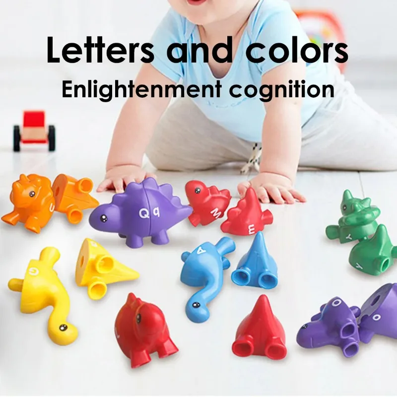 Dinosaurios con cubo de almacenamiento – Juego educativo Montessori - imagen 2