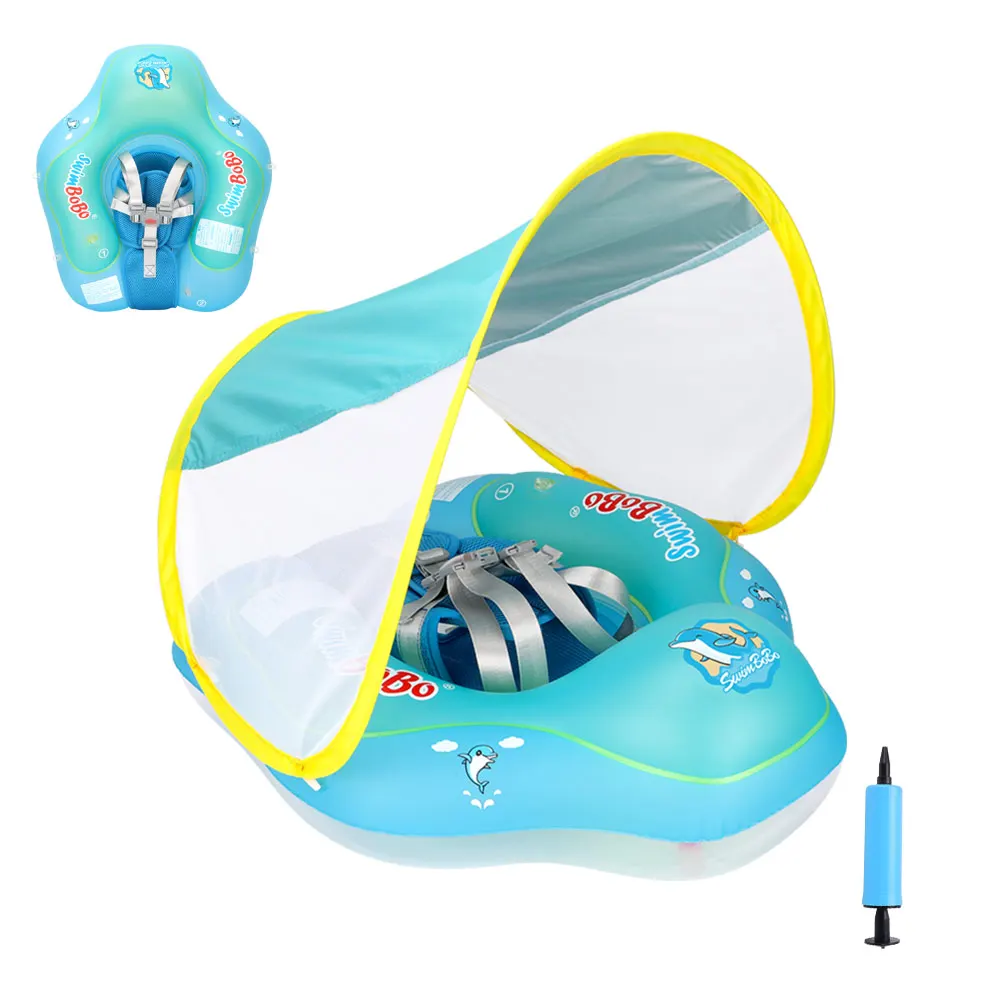 Swimbobo anillo flotante inflable con asiento ventilado y bolsillo