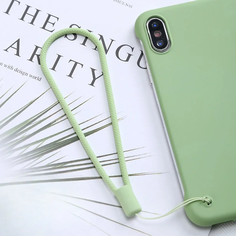 Correas de muñeca, cordón de mano, dijes de silicona para teléfono móvil, cámara, llaves, cadena, cordón bonito, llavero, cuerda colgante, 1 ud.